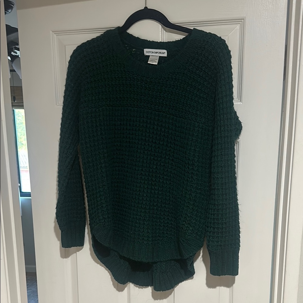 Cotton Emporium Women's Green Sweater